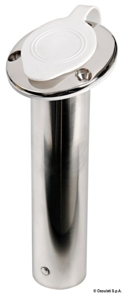 Portacanne inox 75° tappo bianco - 41.211.55